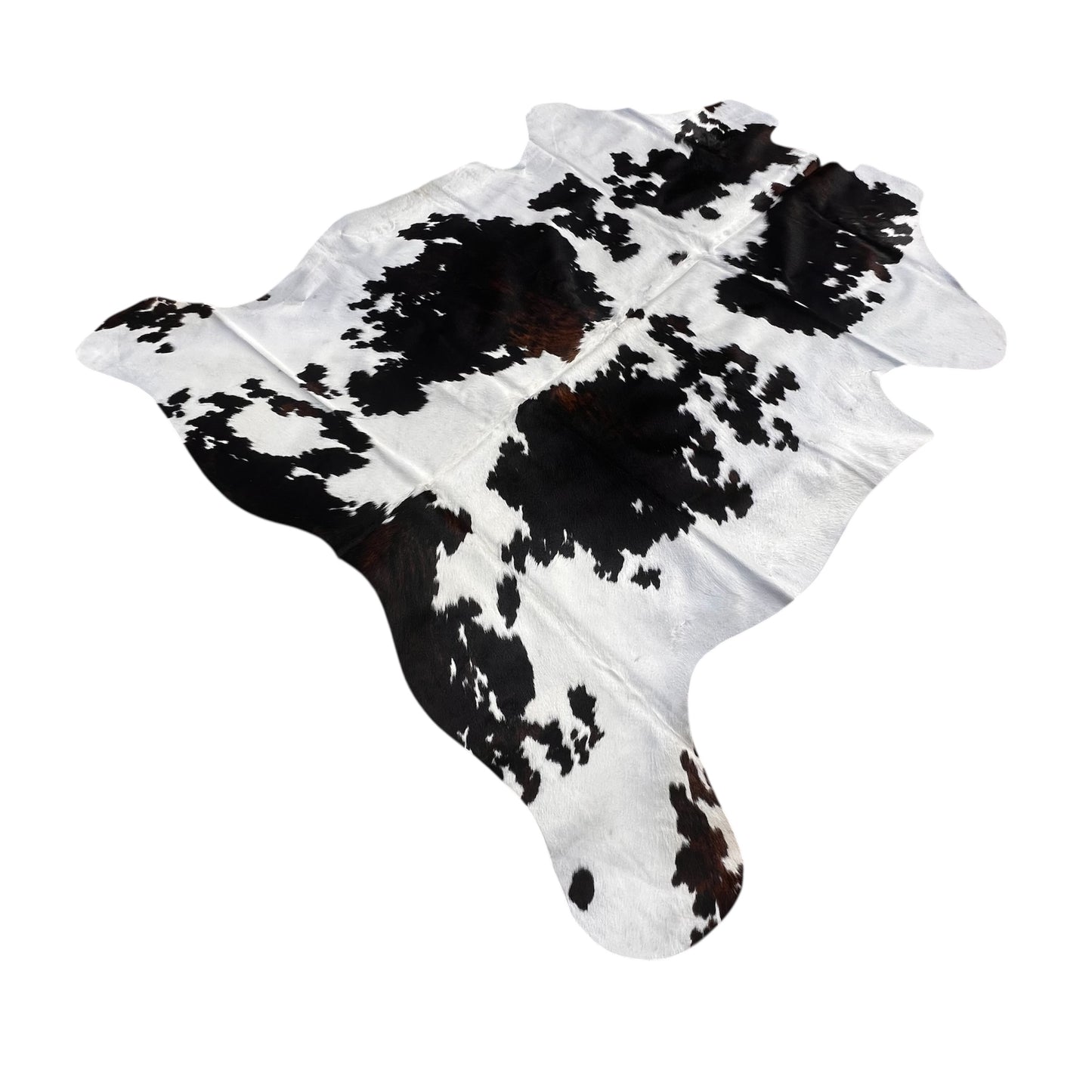 Tricolor Kuh Echtleder Teppich XL