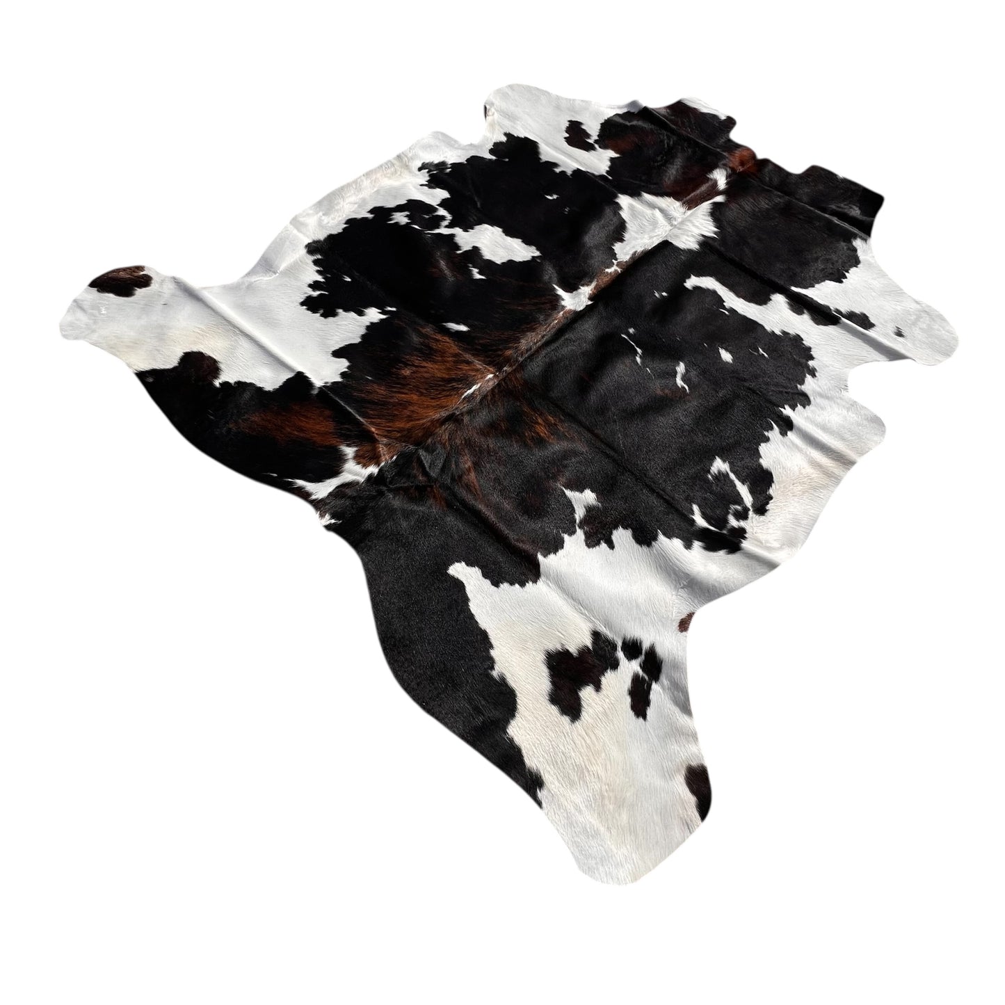 Tricolor Kuh Echtleder Teppich XL