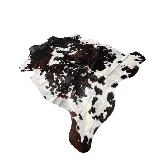 Tapis XL en cuir véritable de vache tricolore