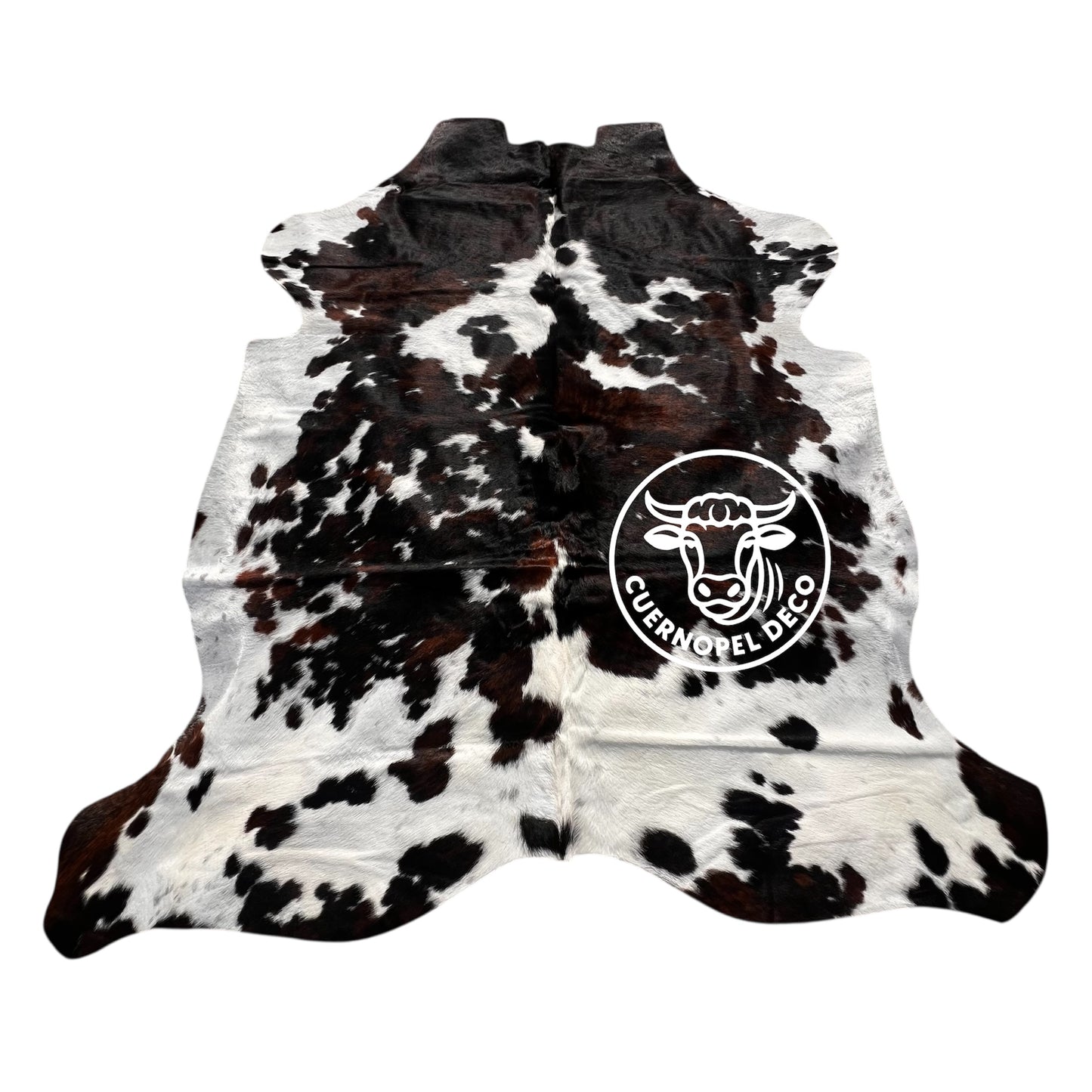Tricolor Kuh Echtleder Teppich XL