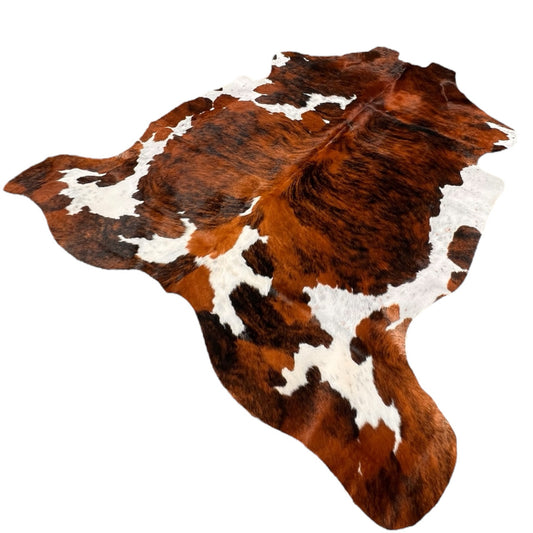 Tapis XL en cuir véritable de vache tricolore