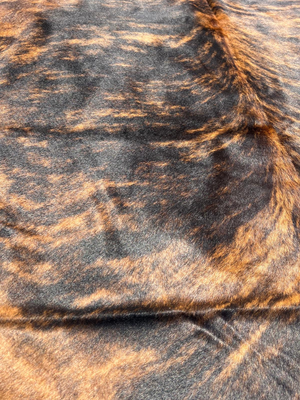 Brindle gestreifte echte Kuhfellteppich XL
