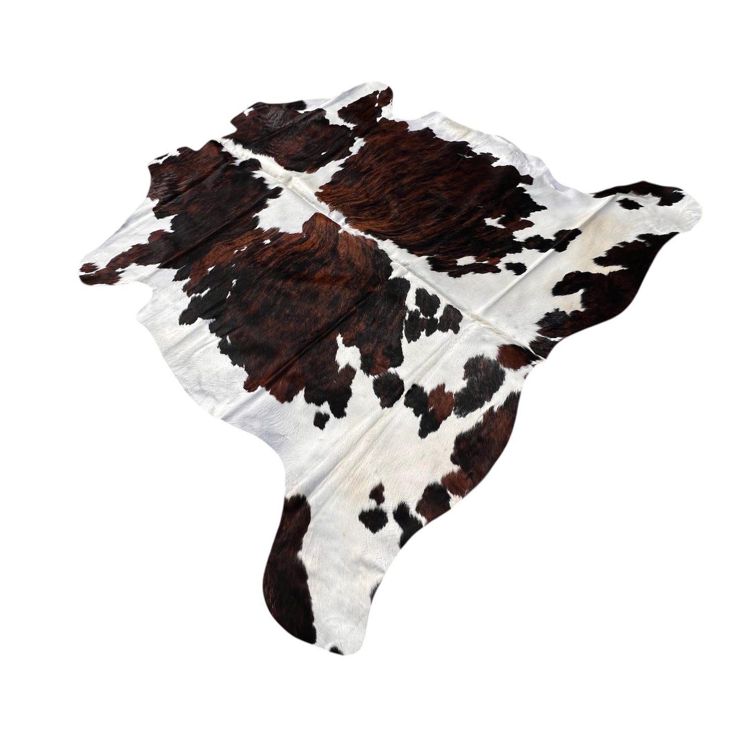 Tricolor Kuh Echtleder Teppich XL