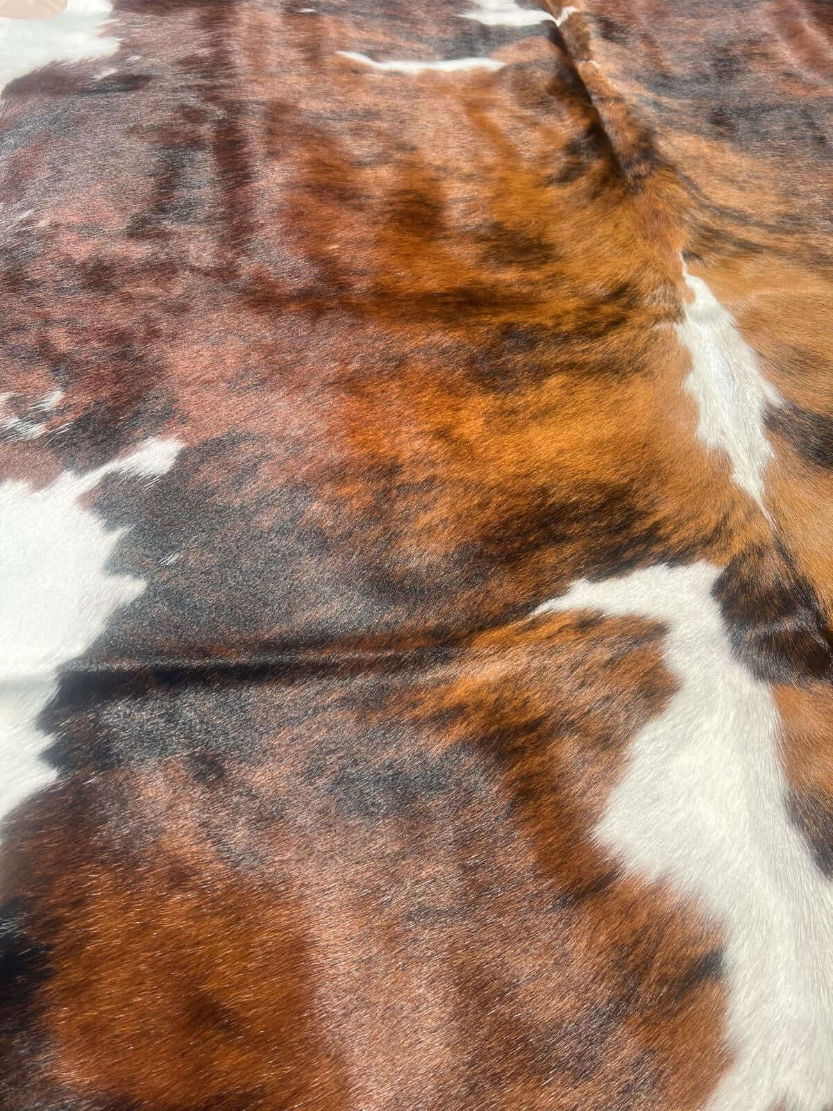 Brindle gestreifte echte Kuhfellteppich XL