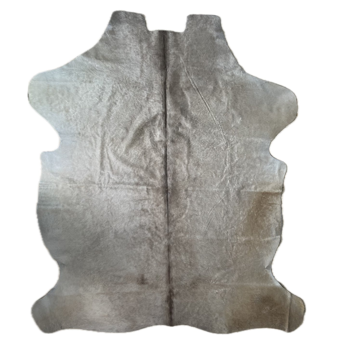 Plain Beige Cow Genuine Leather Rug XL