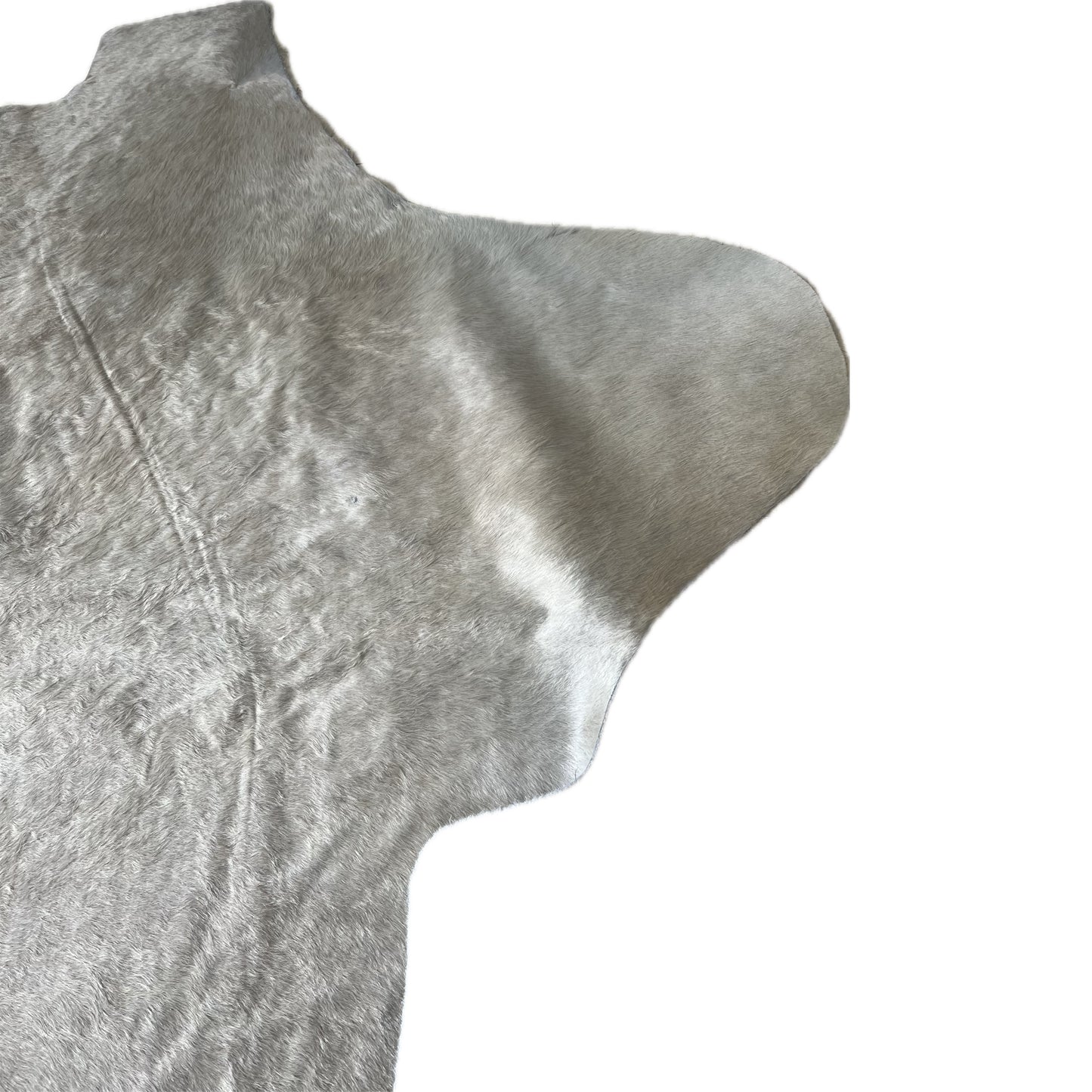 Plain Beige Cow Genuine Leather Rug XL