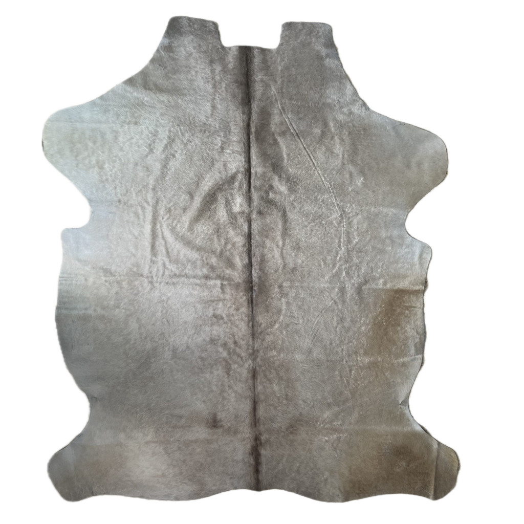 Schlichte beige Kuh echt Leder Teppich XL