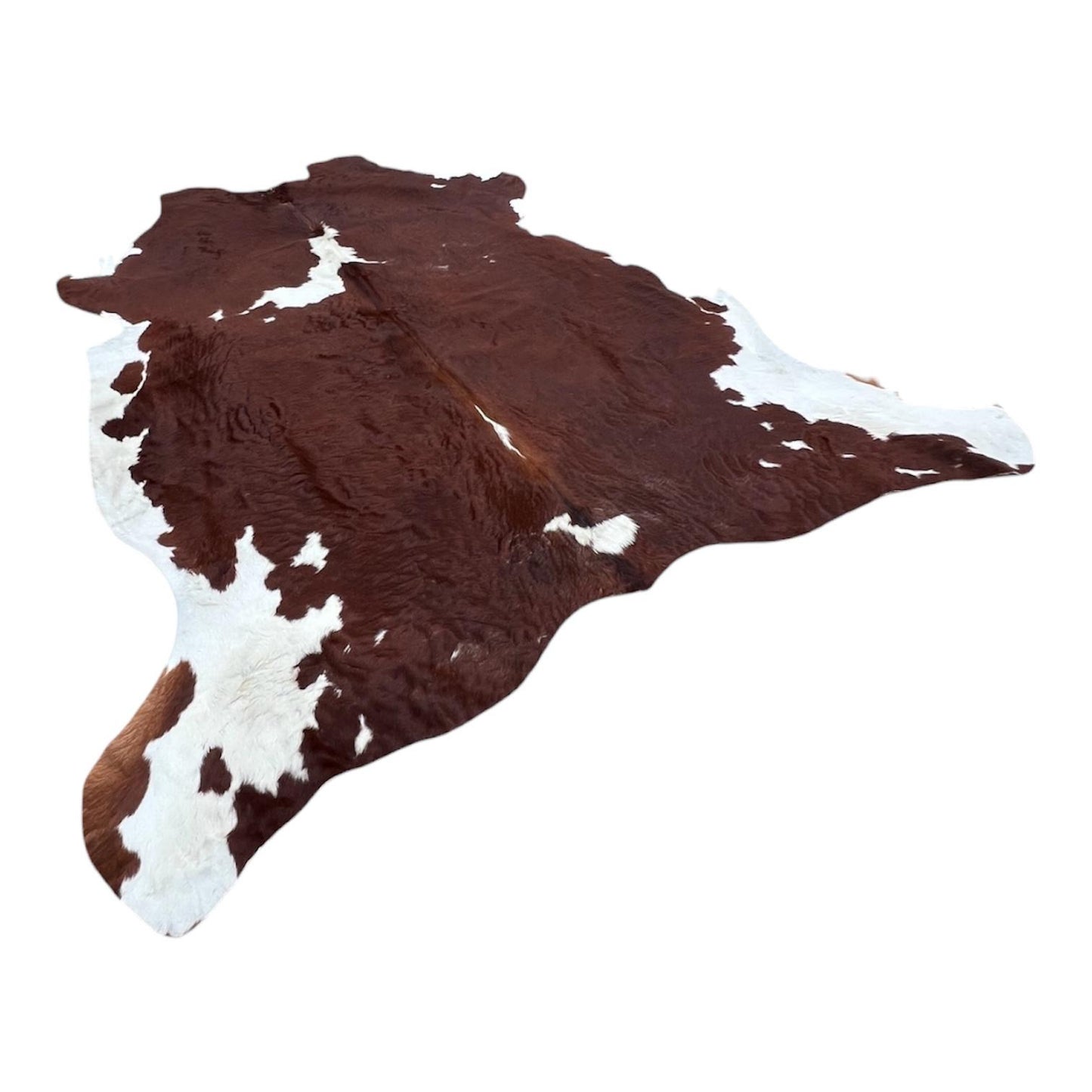 Genuine Cowhide Rug Brown and White |230 x 190cm Large Natural Cow Skin Carpet | Authentic Leather Rug for Living Room, Rustic & Modern Decor | Premium Quality by CuernopielDeco
