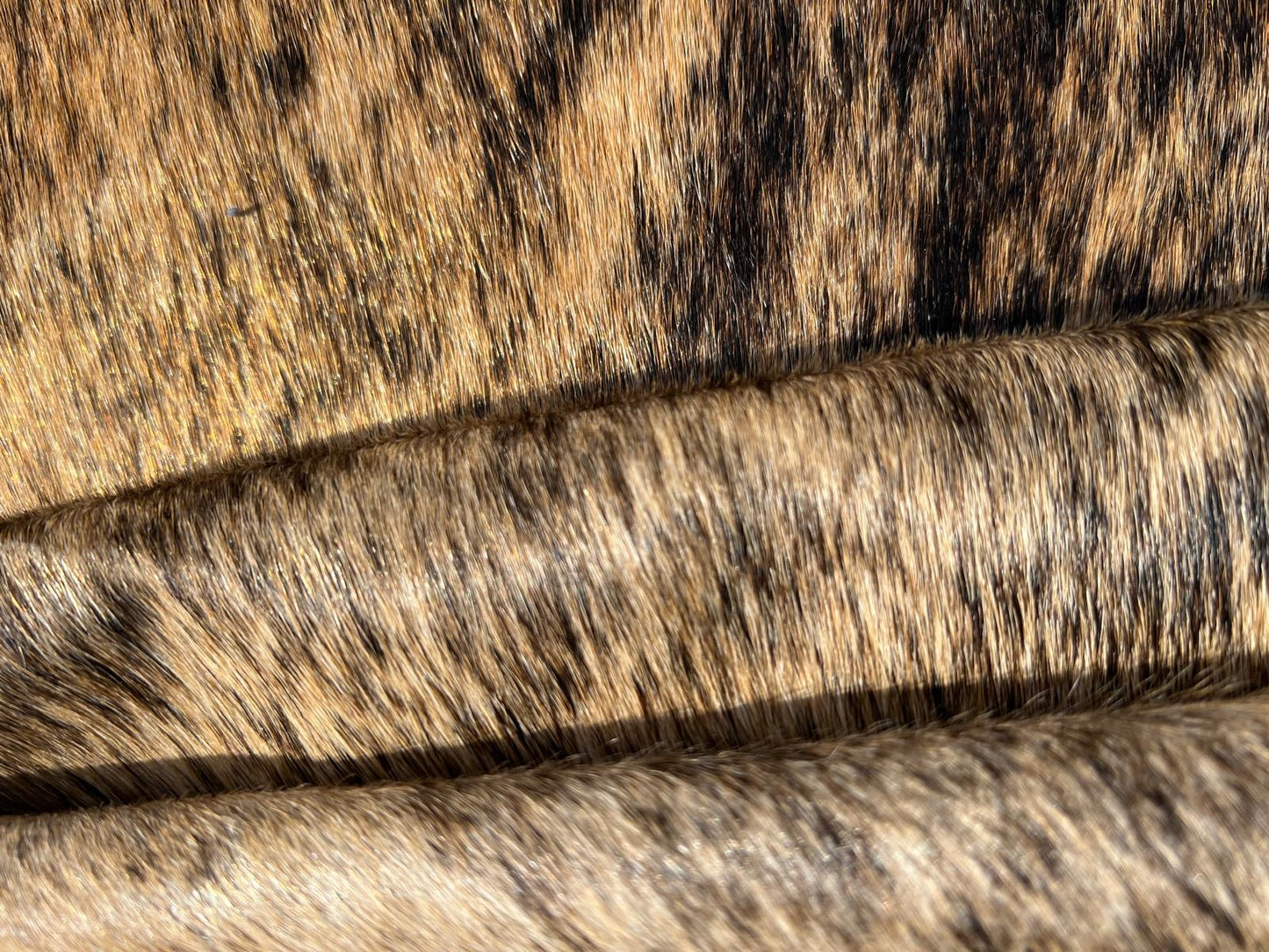 Alfombra de Piel Auténtica de Vaca Brindle Atigrada XL