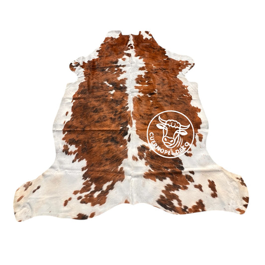 Brindle gestreifte echte Kuhfellteppich XL