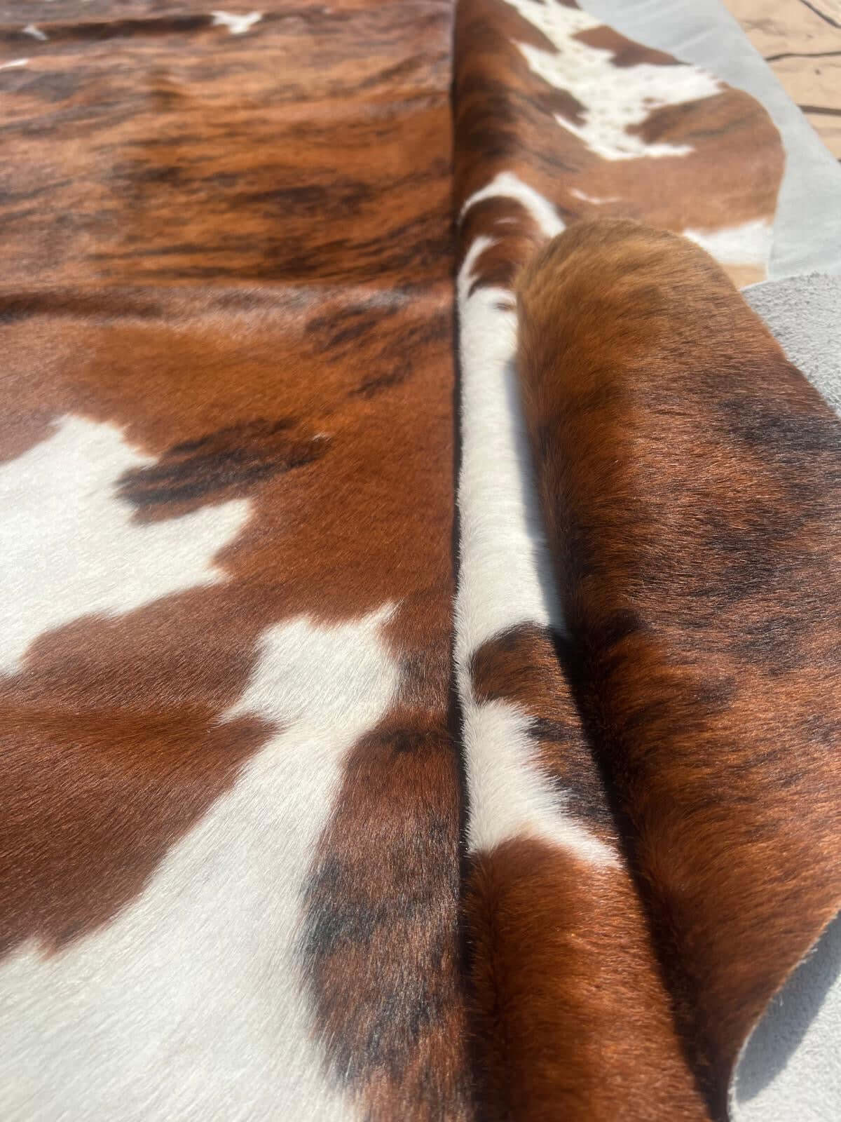 Brindle gestreifte echte Kuhfellteppich XL