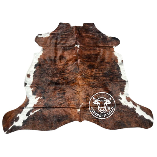 Brindle gestreifte echte Kuhfellteppich XL