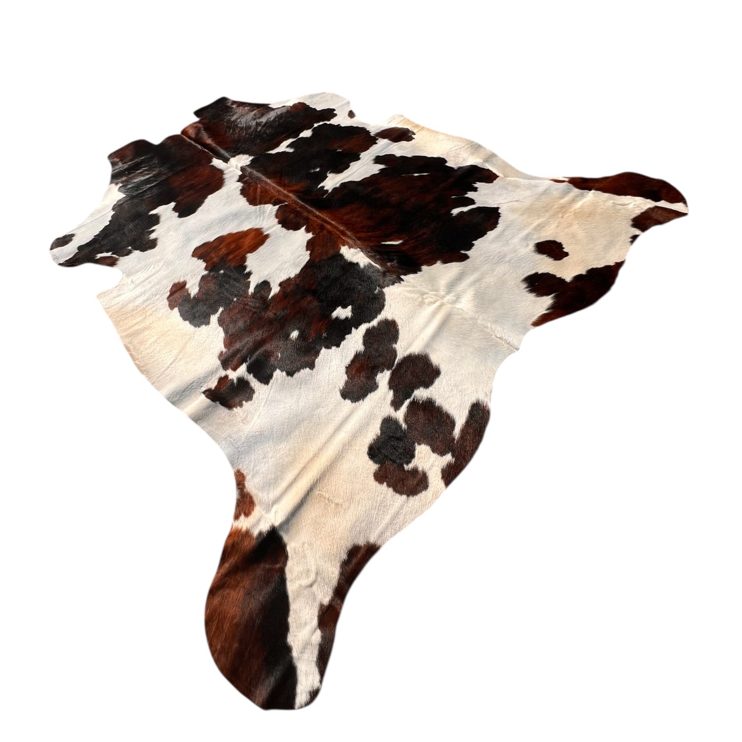 Tricolor Kuhfell Echtleder Teppich XL