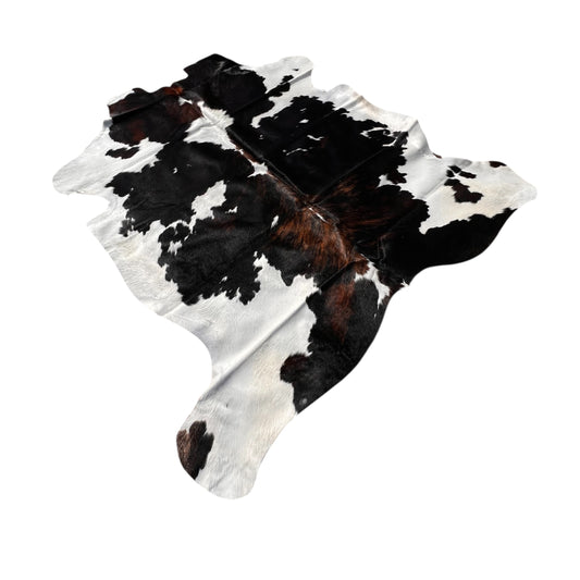 Tricolor Kuh Echtleder Teppich XL