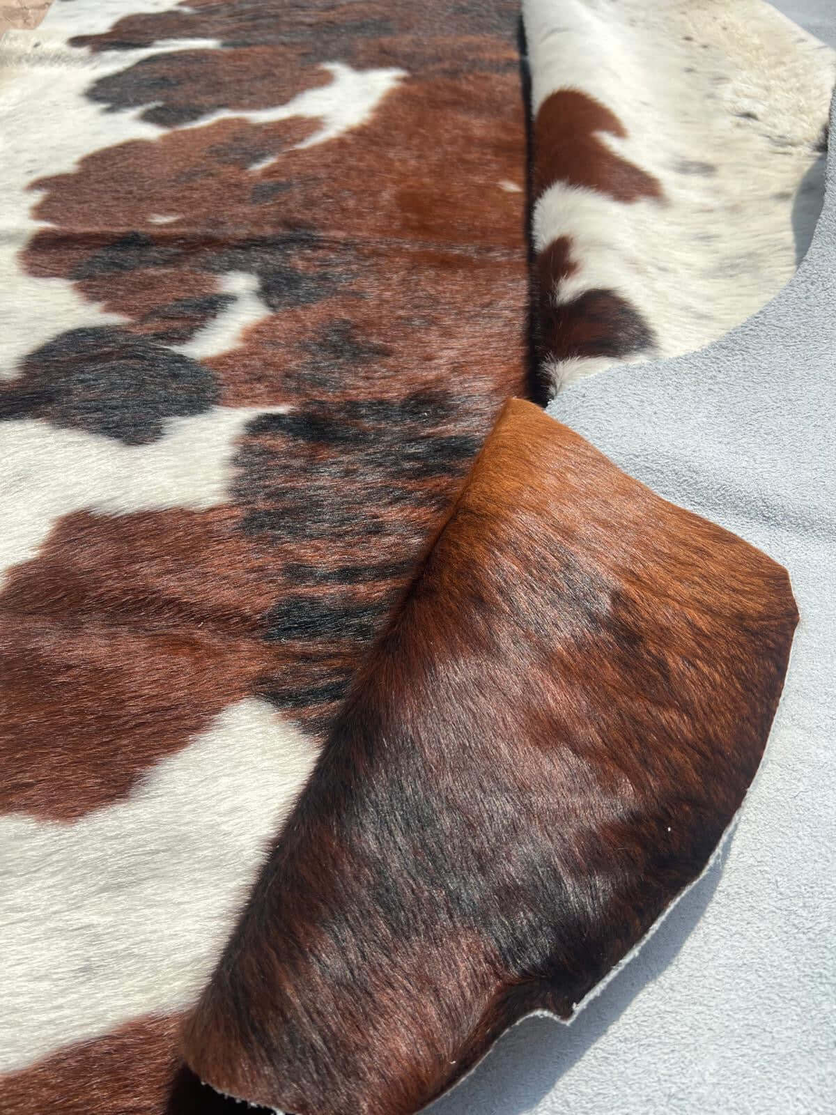 Brindle gestreifte echte Kuhfellteppich XL