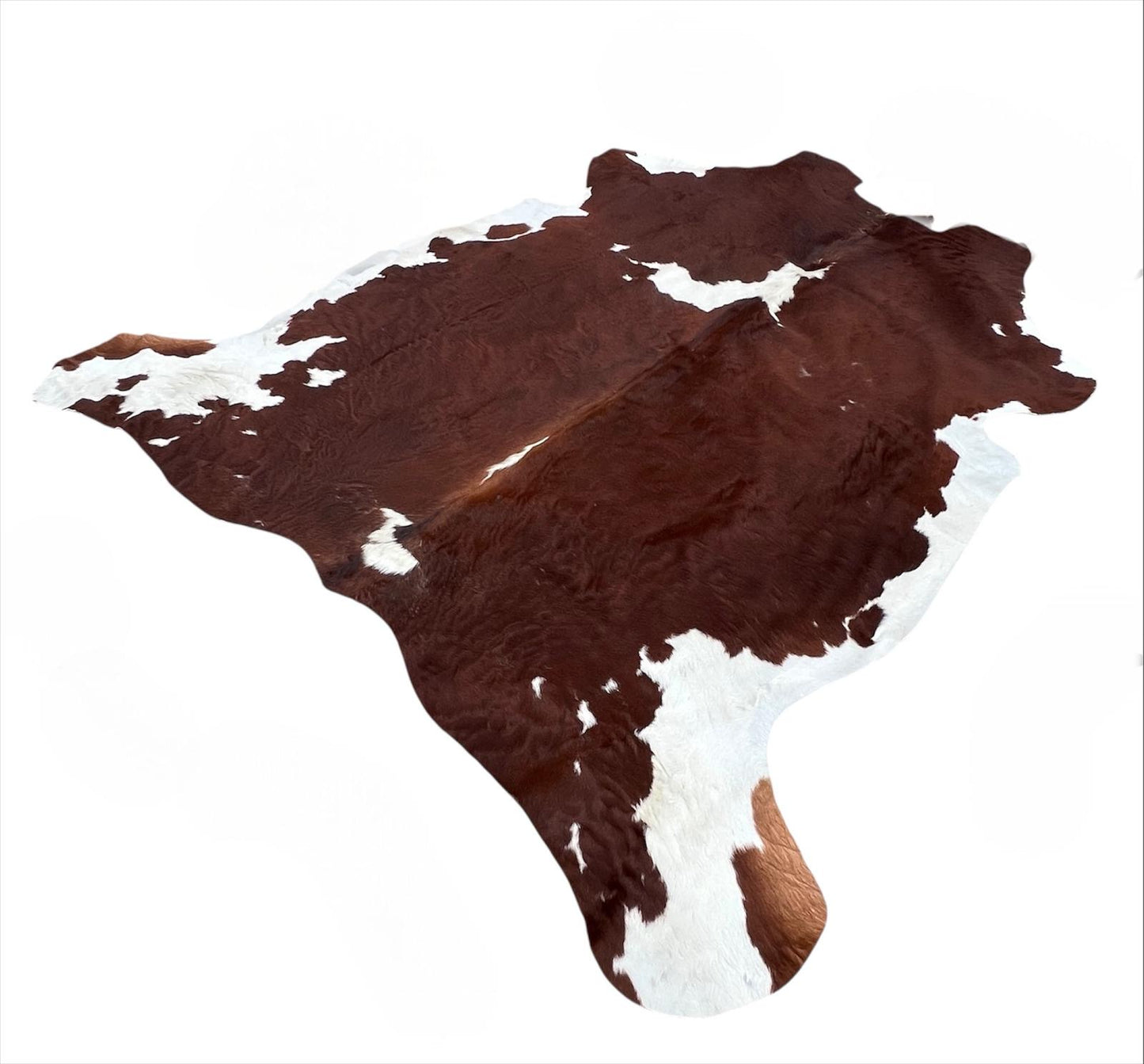 Genuine Cowhide Rug Brown and White |230 x 190cm Large Natural Cow Skin Carpet | Authentic Leather Rug for Living Room, Rustic & Modern Decor | Premium Quality by CuernopielDeco