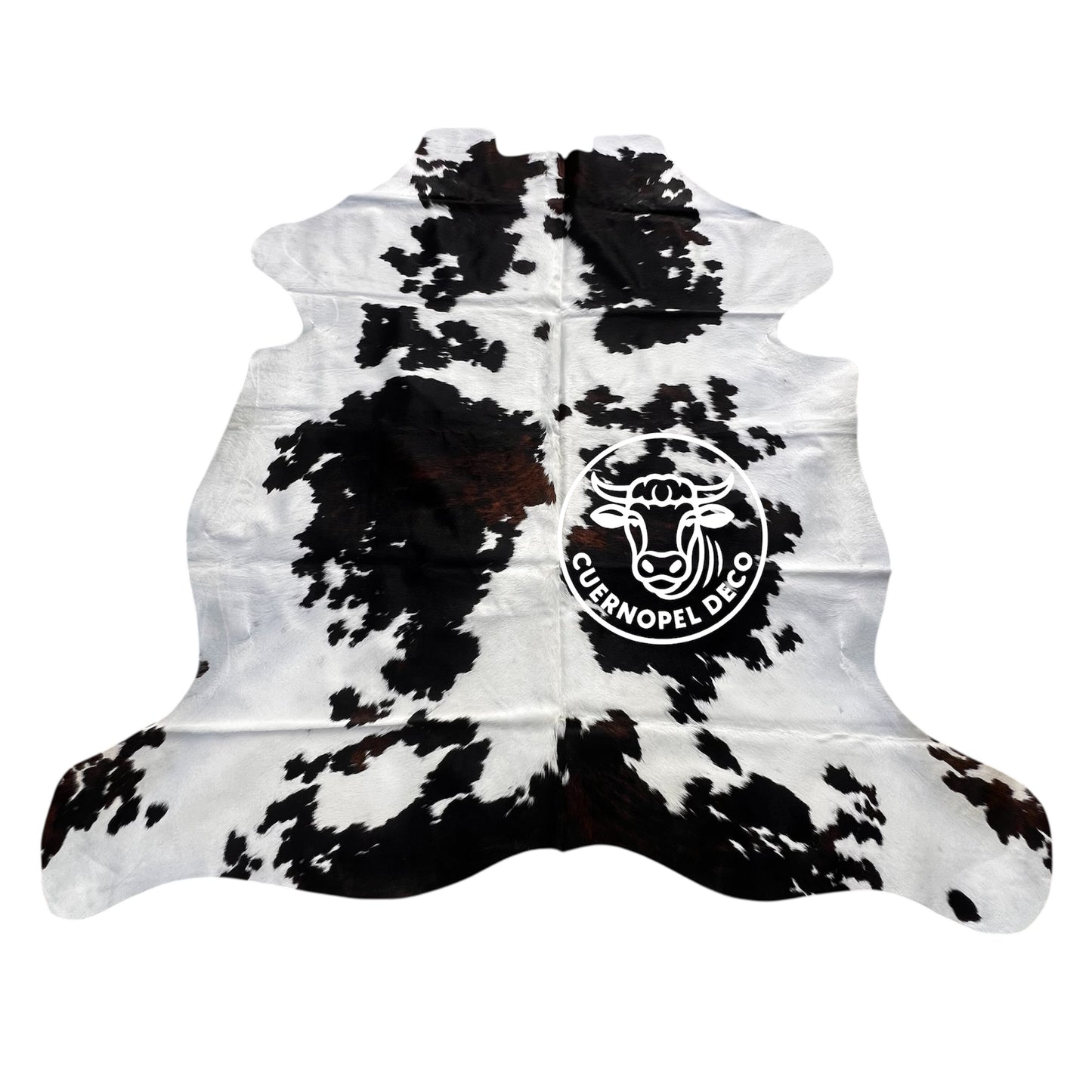 Tricolor Kuh Echtleder Teppich XL