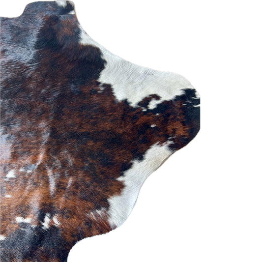 Tricolor fur rug (Brown, white and black)