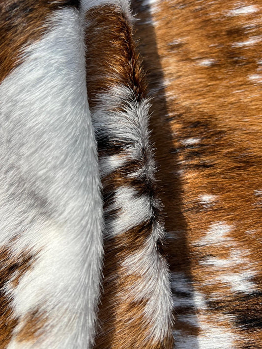 Alfombra de Piel Auténtica de Vaca Brindle XL
