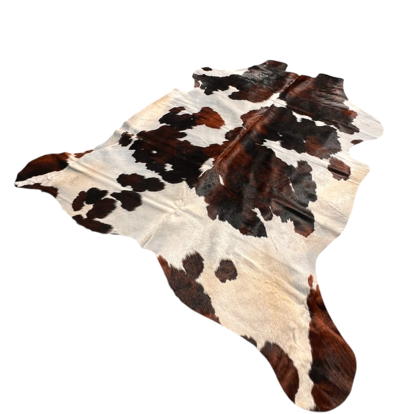 Tricolor Kuhfell Echtleder Teppich XL