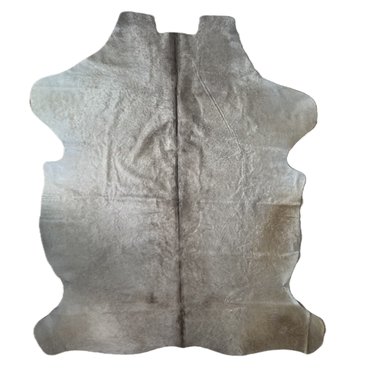 Schlichte beige Kuh echt Leder Teppich XL
